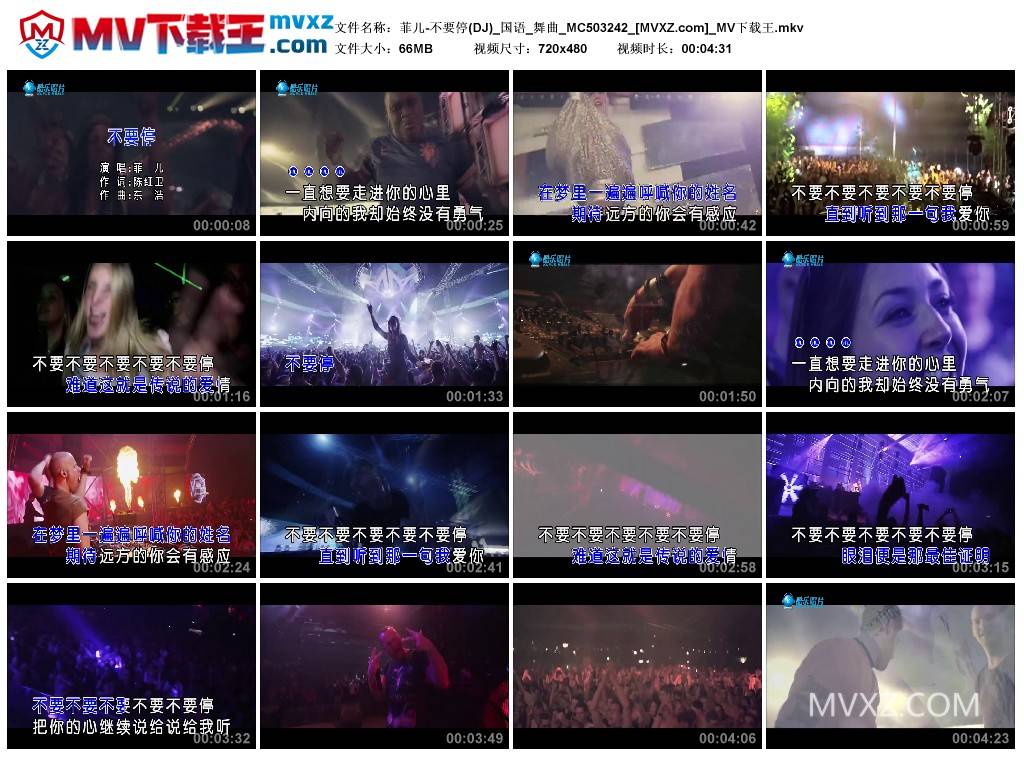 菲儿-不要停(DJ)_国语_舞曲_MC503242